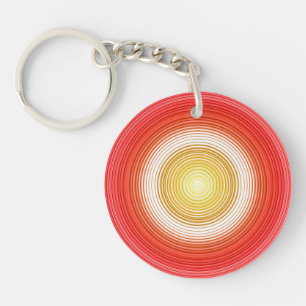 Circulair - 2 zijden 2 kleuren - rood oranje blauw sleutelhanger