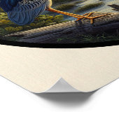 Circulair 3D-Afbeelding van een Geel-gekroonde Nac Poster (Hoek)