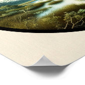 Circulair 3D-Afbeelding van een Geel-gekroonde Nac Poster (Hoek)