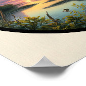 Circulair 3D-Afbeelding van een Geel-gekroonde Nac Poster (Hoek)