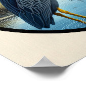 Circulair 3D-Afbeelding van een Geel-gekroonde Nac Poster (Hoek)