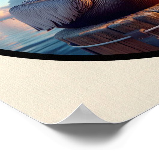 Circulair 3D-Afbeelding van een prachtige bruine p Poster (Hoek)