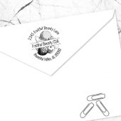 Circulair aangepast adres van gemengde vruchtenwer  zelfinktende stempel