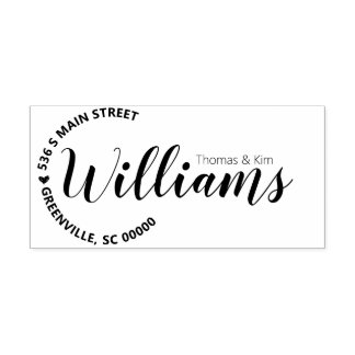 Circulair adres Aangepast rubberstempel