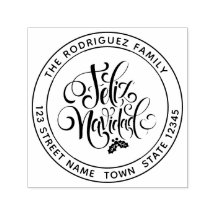 Circulair adres Feliz Navidad