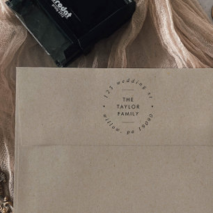 Circulair adres van de Kaart van de grafische fees Zelfinktende Stempel
