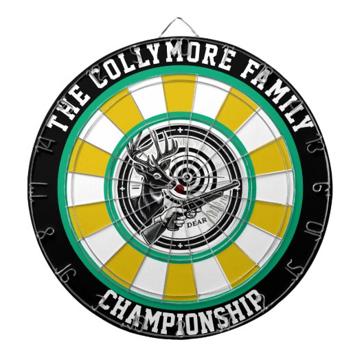 Circulair bosontwerp met herten dartbord (Voorkant)