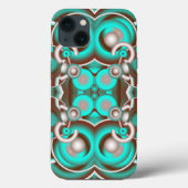 Circulair Celsius Concentric Circles Pattern Case-Mate iPhone Case (Achterkant)