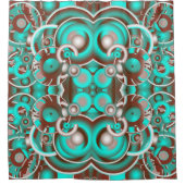 Circulair Celsius Concentric Circles Pattern Douchegordijn (Voorkant)