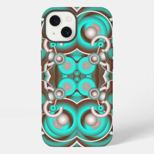 Circulair Celsius Concentric Circles Pattern iPhone Hoesje (Achterkant)