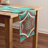 Circulair Celsius Concentric Circles Pattern Korte Tafelloper (Voorbeeld)