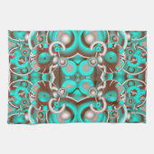 Circulair Celsius Concentric Circles Pattern Theedoek (Horizontaal)