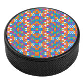 Circulair decoratief object met een levendig hockey puck (3/4)