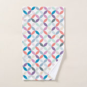Circulair gekruiste patroon koele toonkleuren bad handdoek (Handdoek)