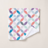 Circulair gekruiste patroon koele toonkleuren bad handdoek (Wasdoekje)