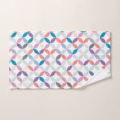 Circulair gekruiste patroon koele toonkleuren bad handdoek (Handdoek)