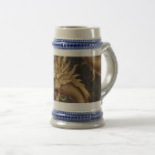 Circulair Golden Dragon Portret op Deep Blue Bierpul (Voorkant rechts)