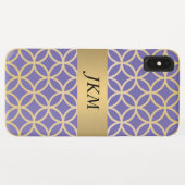 Circulair Goud Paars Patroon Case-Mate iPhone Case (Achterkant (horizontaal))