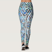 Circulair Grieks Meander Patroon - Griekse sleutel Leggings (Achterkant)