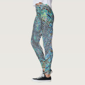 Circulair Grieks Meander Patroon - Griekse sleutel Leggings (Links)