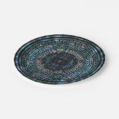 Circulair Grieks Meander Patroon - Griekse sleutel Papieren Bordje (Gekanteld)