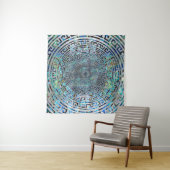 Circulair Grieks Meander Patroon - Griekse sleutel Wandkleed (In Situ (horizontaal))