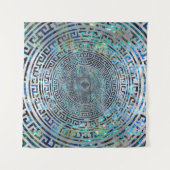 Circulair Grieks Meander Patroon - Griekse sleutel Wandkleed (Voorkant)