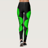 Circulair helder groen Alien Abstract Leggings (Achterkant)