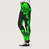 Circulair helder groen Alien Abstract Leggings (Links)