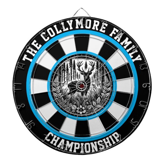 Circulair Herten Bullseye kunstwerk Dartbord (Voorkant)