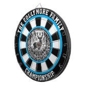 Circulair Herten Bullseye kunstwerk Dartbord (Voorkant Rechts)