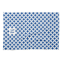 Circulair kwartpatroon monogram aangepaste kleur