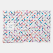 Circulair kwartsgewijs monogram van de koele toont theedoek (Horizontaal)