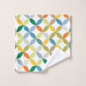 Circulair kwartspatroon warme toonkleuren bad handdoek (Wasdoekje)