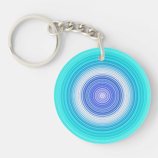 Circulair - Licht blauw Sleutelhanger (Voorkant)
