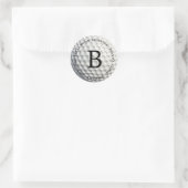 Circulair Monogram Golfbal Retouradres Label (Tas)