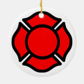 Circulair naar St. Florian (stijl 2) Keramisch Ornament (Achterkant)