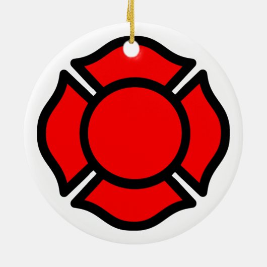 Circulair naar St. Florian (stijl 2) Keramisch Ornament (Achterkant)