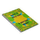 Circulair ontwerp "Fijne dag en betere nacht" Notitieboek (Rechterzijde)