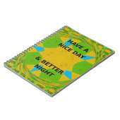 Circulair ontwerp "Fijne dag en betere nacht" Notitieboek (Linkerzijde)