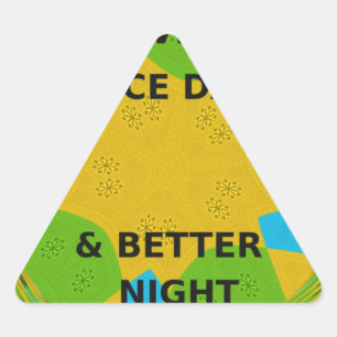 Circulair ontwerp "Fijne dag en betere nacht" Sticker