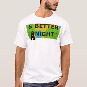 Circulair ontwerp "Fijne dag en betere nacht" T-shirt