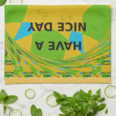 Circulair ontwerp "Fijne dag en betere nacht" Theedoek (Gevouwen)