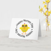 Circulair ontwerp Happy Neurses Day Kaart (Gele Bloem)