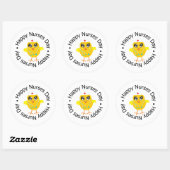 Circulair ontwerp Happy Neurses Day Ronde Sticker (Vel)