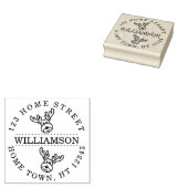 Circulair retouradres Holiday Rudolph Rubberstempel (Gestempeld)