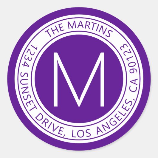 Circulair Retouradres of Circulair tekstbericht Ronde Sticker (Voorkant)