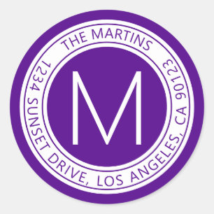 Circulair Retouradres of Circulair tekstbericht Ronde Sticker