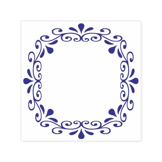 Circulair scrollwork-lijst zelfinktende stempel (Design)
