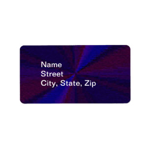 Circulair verlooppatroon blauw naar Paars Etiket